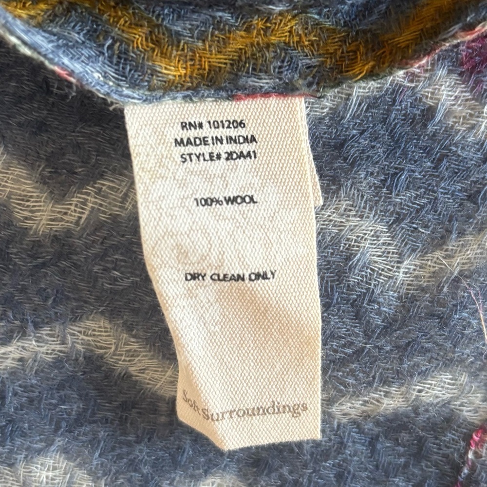 Soft Surroundings Wool Patchwork Boho Kimono Card… - image 8